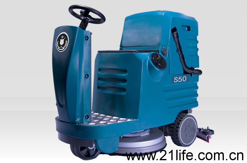 潔馳A5駕駛式洗地機（潔士S50中型電動駕駛式洗地吸干機）（適用于工廠、超市、地下車庫、醫院、汽車站、火車站、高鐵站、飛機場等）